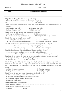 Kiểm tra: 15 phút - Môn Ngữ Văn 8