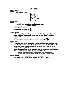 Kiểm tra cuối năm môn Toán Lớp 9 Đề số 110