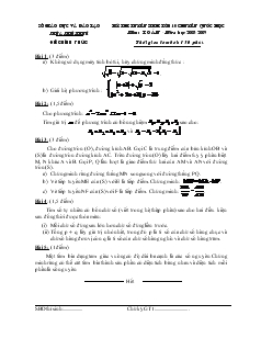 Kỳ thi tuyển sinh lớp 10 chuyên quốc học môn: Toán năm học 2008 - 2009