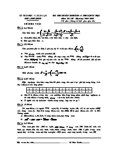 Kỳ thi tuyển sinh lớp 10 THPT Quốc học Thừa Thiên Huế môn: Toán - Năm học 2005-2006