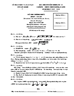 Kỳ thi tuyển sinh lớp 10 trường THPT chuyên Hạ Long Năm học 2007 - 2008 Môn Toán