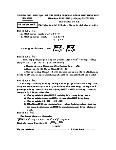 Kỳ thi tuyển sinh vào lớp 10 THPT phân ban Hà nam Năm học 2008-2009 Môn thi: Toán