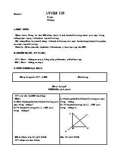 O án môn Hình học 8 (chuẩn) - Tiết 11, 12