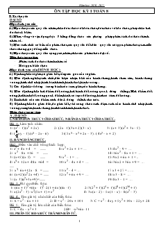 Ôn tập học kỳ I toán 8