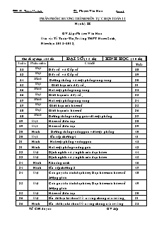 Phân phối chương trình môn tự chọn Toán 11 học kỳ II