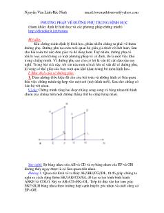 Phương pháp vẽ đường phụ trong Hình Học