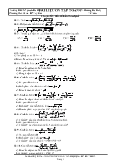 Tài liệu ôn tập Toán 9 - Dương thị thủy