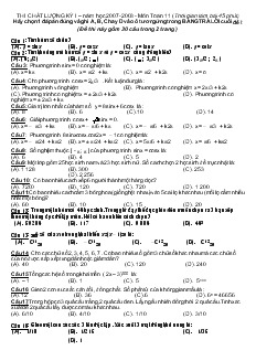 Thi chất lượng kỳ I năm học 2007-2008 môn Toán 11 - Đề 4