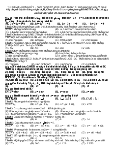 Thi chất lượng kỳ I năm học 2007-2008 môn Toán 11 (Đề 3)