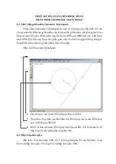 Thiết kế bài giảng hình học bằng phần mềm geometer sketchpad