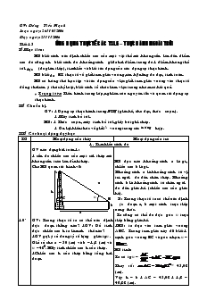 Tiết 15 Ứng dụng thực tế các tỉ số lượng giác – thực hành ngoài trời