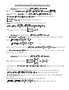 Toán Bồi dưỡng học sinh giỏi phương trình và hệ phương trình (Lớp 9)