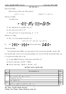 Tuyển tập đề thi HSG Toán 8 năm học 2011-2012