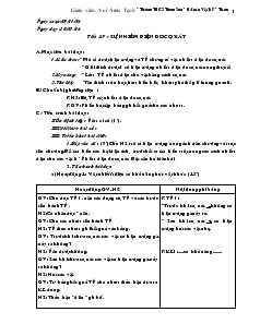 Bài giảng Môn Vật lý lớp 7 - Tiết 19 : Sự nhiễm điện do cọ xát (tiết 7)