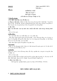 Bài giảng Môn Vật lý lớp 7 - Tuần 28 - Tiết 27 - Kiểm tra 1 tiết môn thi: Vật lí 7 thời gian: 45 phút