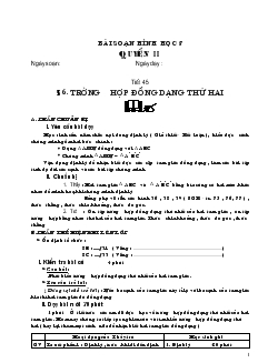 Bài soạn Hình học 8 quyển II