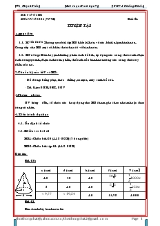 Bài soạn Hình học 9 Tiết 61 - Vũ Mạnh Tiến