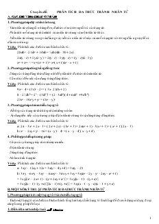 Chuyên đề: Phân tích đa thức thành nhân tử