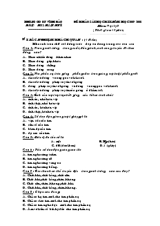 Đề khảo sát học kỳ I năm học 2007-2008 môn: Vật lý 7 ( thời gian: 45 phút)