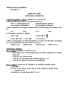 Đề kiểm tra 1 tiết chương 1 Hình học 6 Trường THCS Nguyễn Du