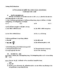 Đề kiểm tra 1 tiết chương 1 Hình học 6 Trường THCS Minh Đức