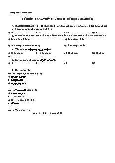 Đề kiểm tra 1 tiết chương 1 Số học 6 Bài 1 Trường THCS Minh Đức