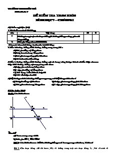 Đề kiểm tra 1 tiết Hình học 7 Chương I Trường THCS Đức Trí