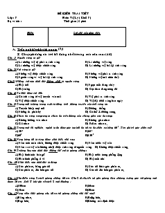 Đề kiểm tra 1 tiết lớp : 7 môn: Vật lý ( khối 7 ) thời gian: 45 phút