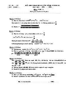 Đề thi chọn học siinh giỏi cấp tỉnh vòng II năm học: 2004 môn: Toán 8