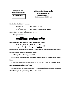 Đề thi chọn học sinh giỏi năm học 1998 -1999 ôn Toán lớp 8