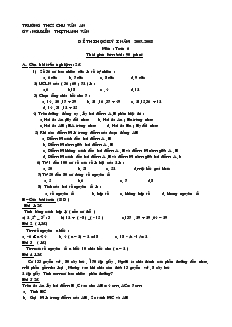 Đề thi Học kì I Toán 6 Trường THCS Chu Văn An