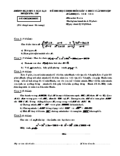 Đề thi học sinh giỏi lớp 8 THCS cấp huyện năm học: 2010 - 2011 môn thi: Toán