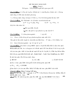 Đề thi học sinh giỏi môn: Toán 8
