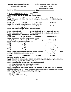 Đề thi khảo sát lần III môn Toán Lớp 9