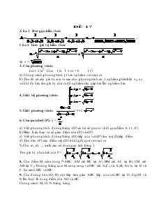 Đề thi thử học sinh giỏi Toán 9 - Đề số 17