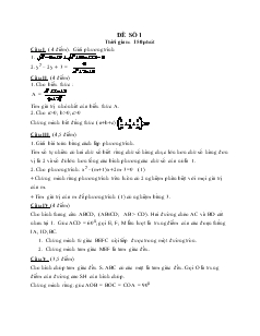 Đề thi thử học sinh giỏi Toán 9 - Đề số 1