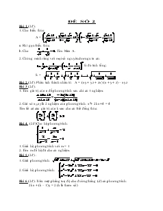Đề thi thử học sinh giỏi Toán 9 - Đề số 2