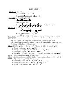 Đề thi thử học sinh giỏi Toán 9 - Đề số 4