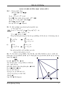 Giáo án bồi dưỡng học sinh lớp 8