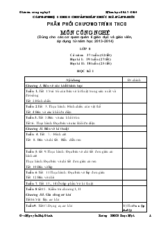 Giáo án Công nghệ 8 theo chuẩn kiến thức kỹ năng mới