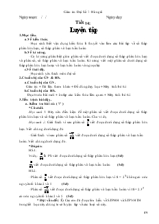 Giáo án Đại số 7 Tiết 14 – Hà Ngải