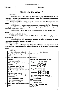 Giáo án Đại số 7 Tiết 20 – Hà Ngải