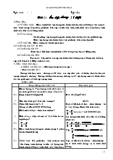 Giáo án Đại số 7 Tiết 21 – Hà Ngải