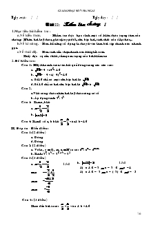 Giáo án Đại số 7 Tiết 22 – Hà Ngải