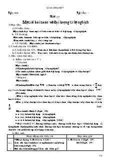 Giáo án Đại số 7 Tiết 27 – Hà Ngải