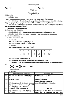 Giáo án Đại số 7 Tiết 28 – Hà Ngải