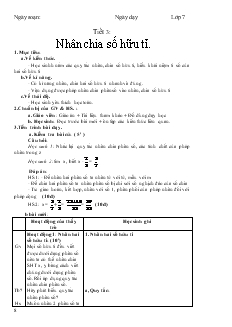 Giáo án Đại số 7 Tiết 3 – Hà Ngải