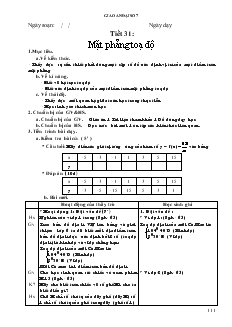 Giáo án Đại số 7 Tiết 31 – Hà Ngải