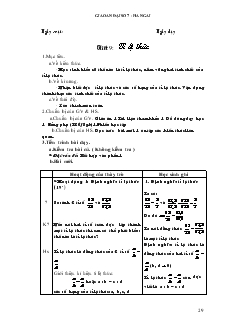 Giáo án Đại số 7 Tiết 9 – Hà Ngải