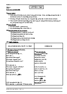 Giáo án Đại số 8 (chi tiết) -   Tiết 14: Luyện tập